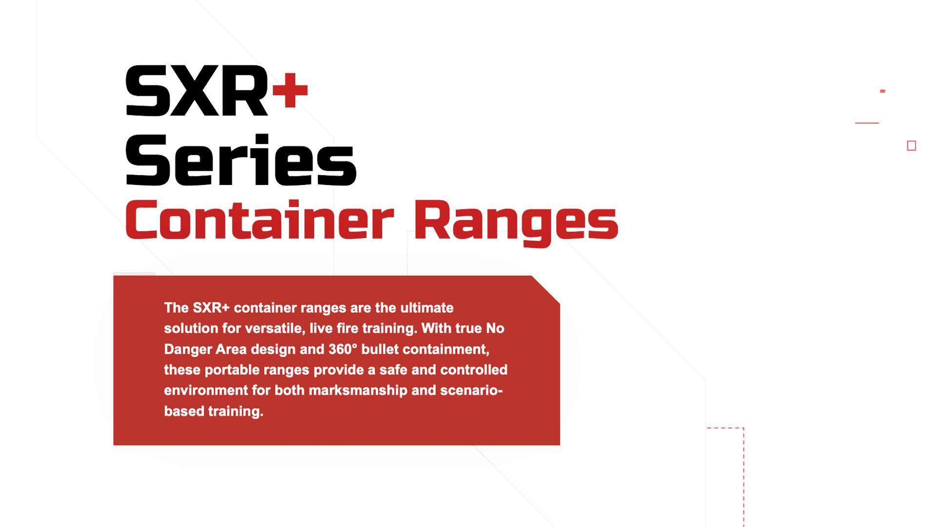 SXR+ Series Container Ranges