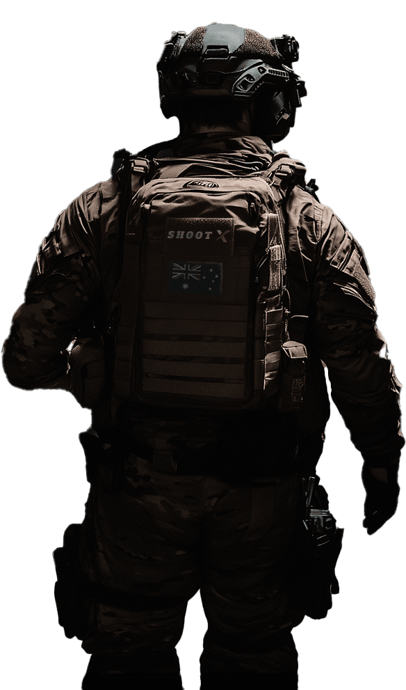 Tactical operator in full combat gear